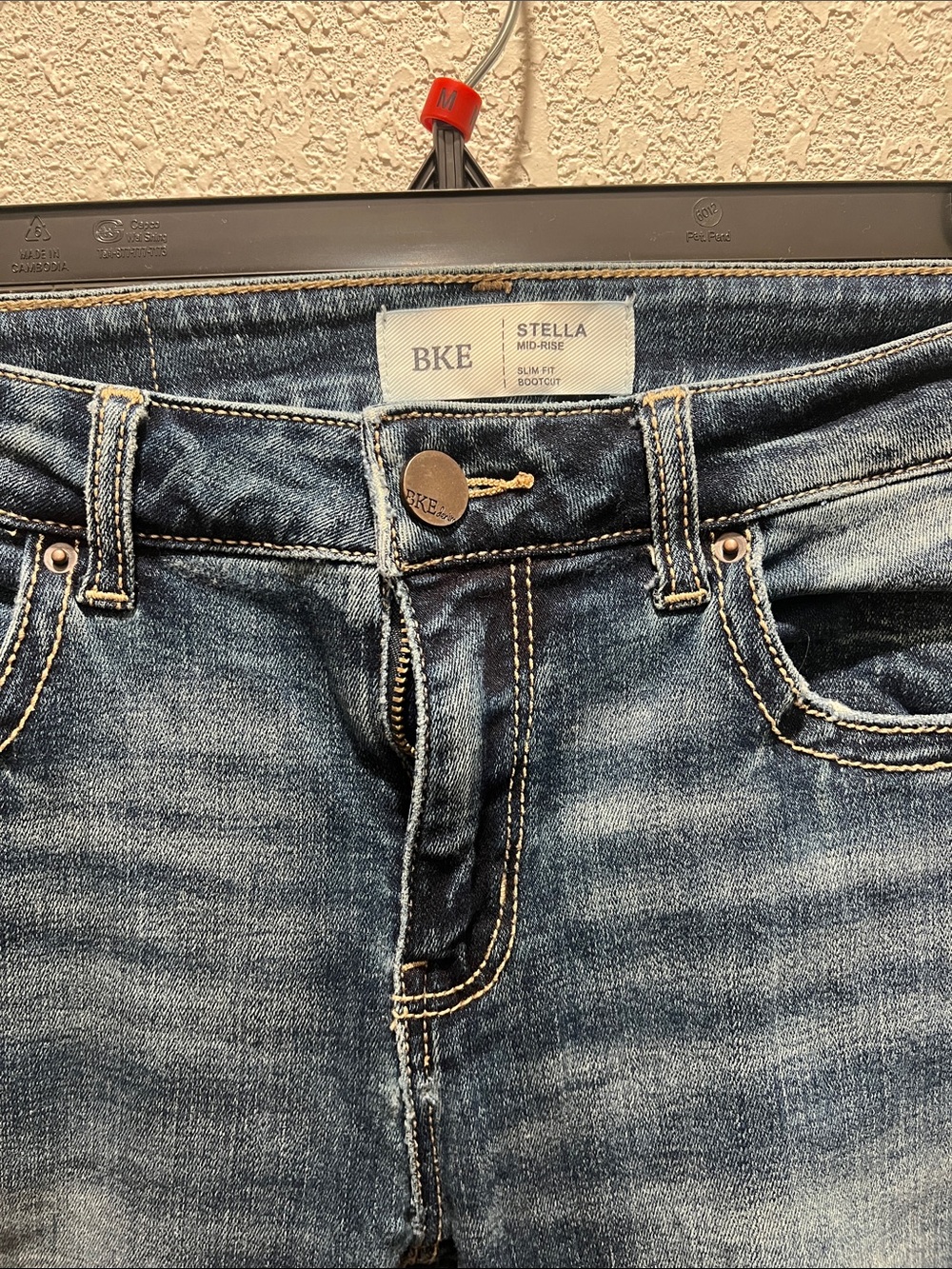 BKE Stella High-Rise Slim Jeans — Faded Blue Wash